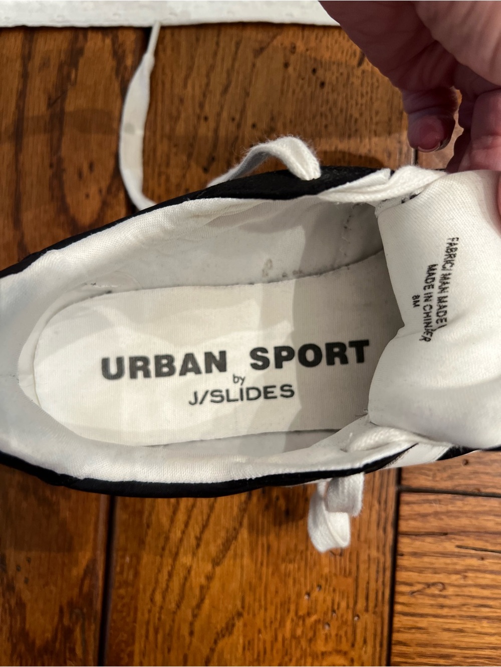 J/SLIDES Urban Sport Jolie Black and White Low-Top Sneaker - Picture 6 of 7